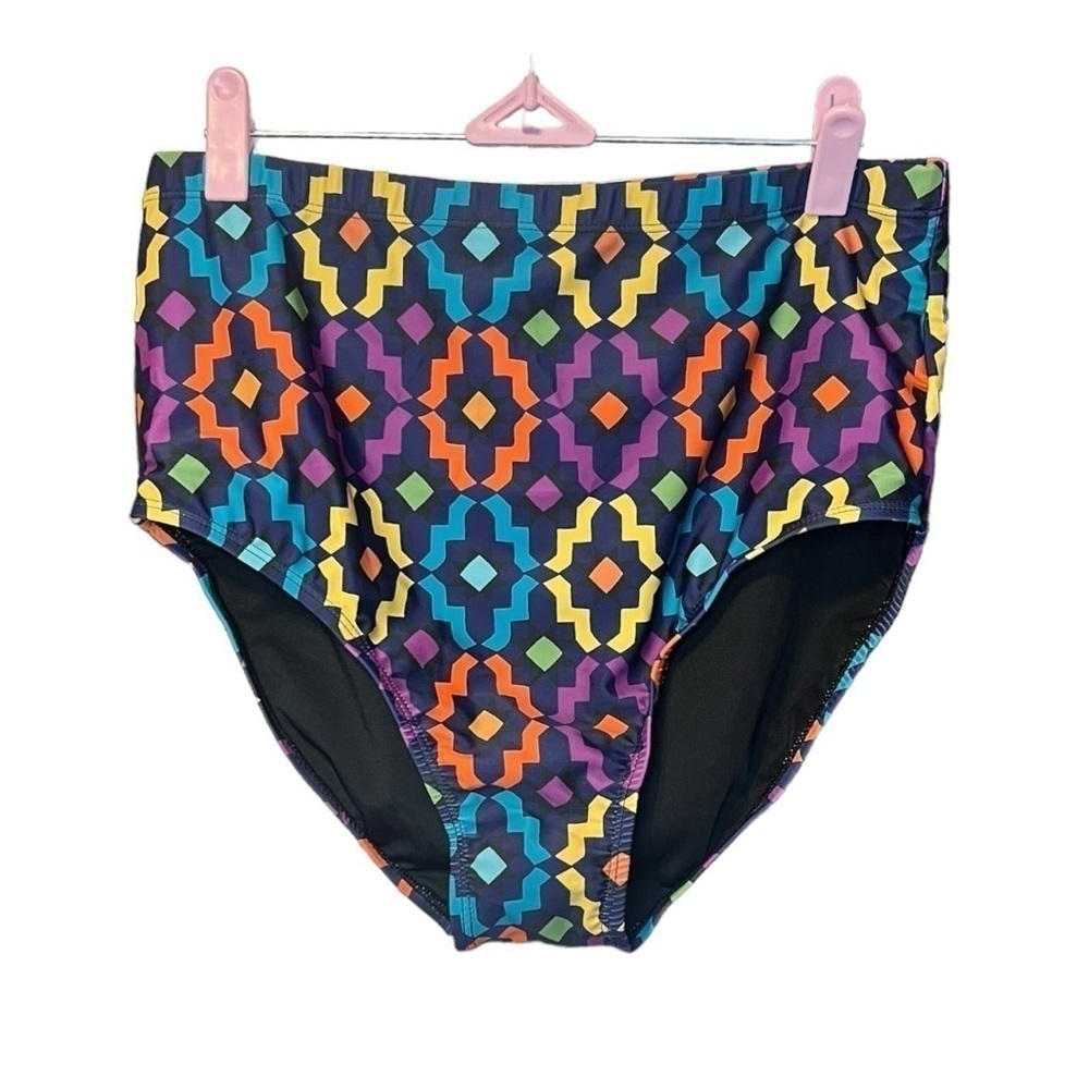 BloomChic multicolor patterned swim suit bottoms NWOT size 12